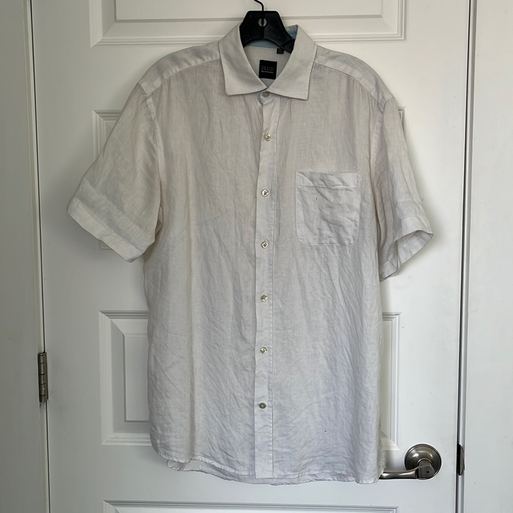 100% Linen Saks Fifth Avenue Button Down